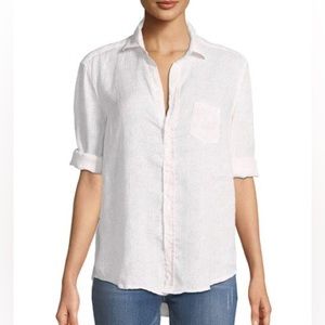 Lightweight, White Linen Button Down